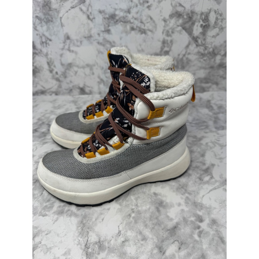 Columbia Keetley Shorty Waterproof Snow Boots White Floral BL9840-105 Womens 6